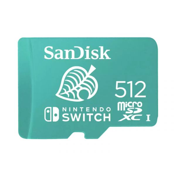 Sandisk MicroSDXC Nintendo Switch 512GB, 100MB/s, U3, C10, A1, UHS-1 memóriakártya (186522)